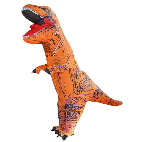 Halloween Tyrannosaurus Rex oppustelig kostume dinosaur fest performance kostume sjov show oppustelig kostume dinosaur oppustelig kostume voksen (150-190CM) Orange