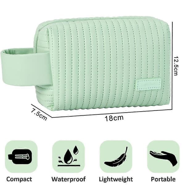 Small Makeup Bag, Elegant and Spacious PU Cosmetic Bag, Waterproof Makeup Organizer