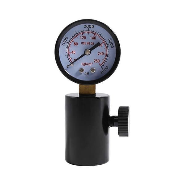 Lufttanktrykmåler til dykning med 4000 PSI manometerregulatortester Alat Test, A Black