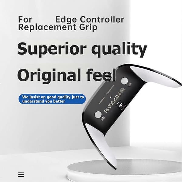 Til PS5 Edge Top Bund Dekorativ Trim Skal Udskiftning Front Bag Clip Skal til PS5 Edge Trådløs Controller Sort Black