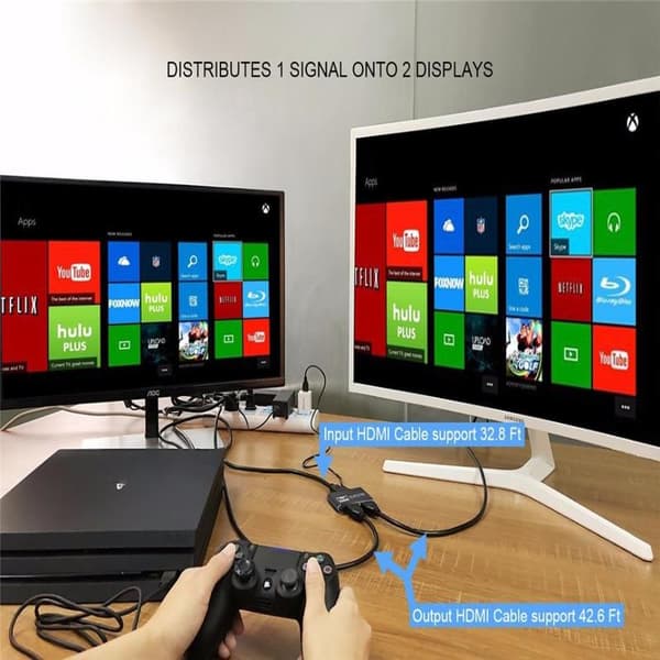 HDMI splitter 1x2 til 2 skærme 3D/4K/1080p 71