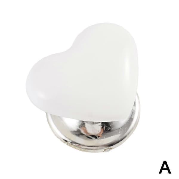 Universell dobbel trykknapp farget hjerteformet toalettspyleknapp erstatning white 1pcs
