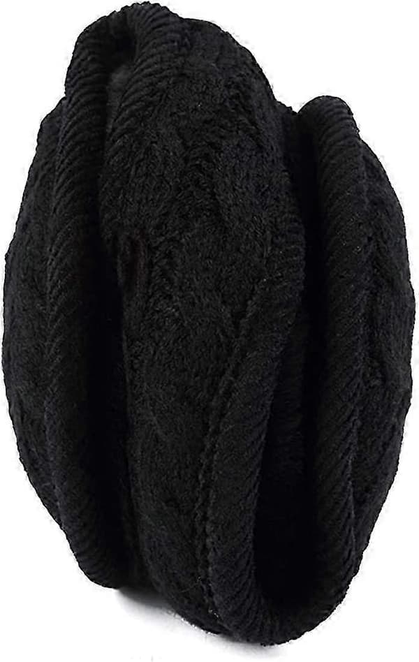 Justerbara Unisex Enfärgade Kashmir Stickade Öronmuffar för Vintervärme