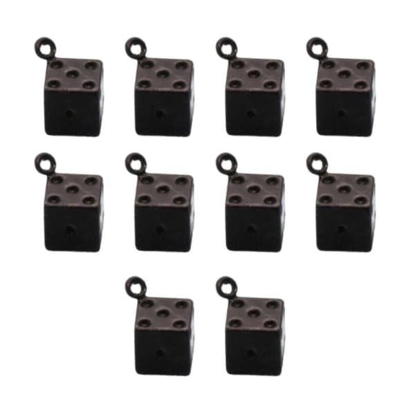 Multifunksjonelt solid legeringsdrage-terning-anheng med intrikate detaljer for personlige smykketilbehør Black shook
