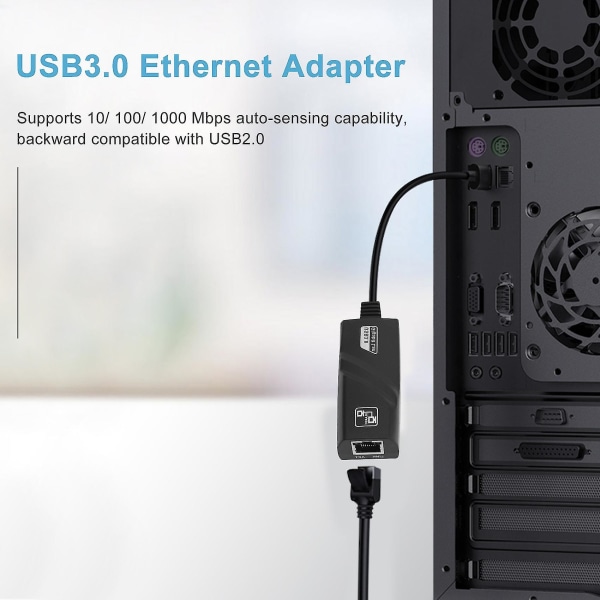 Usb 3.0 til 10/100/1000 Mbps Gigabit Rj45 Ethernet Lan nettverksadapter for PC