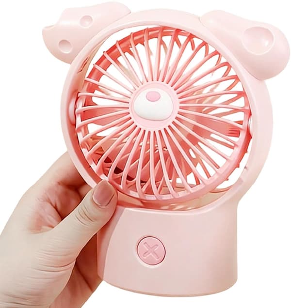 Universal bærbar ventilator - tre blæserhastigheder, genopladelig, med silikonehåndledsrem