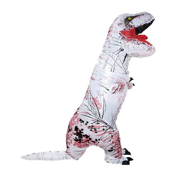 Halloween Tyrannosaurus Rex oppustelig kostume dinosaur fest performance kostume sjov show oppustelig kostume dinosaur oppustelig kostume voksen (150-190CM) White