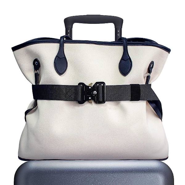 Reisebelte for bagasje - Stilig og justerbart Legg til en bag Bagasjestropp for bag - Flyplassreiser for kvinner og menn black