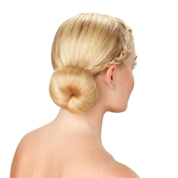 2 st Magisk Hårstyling Twist Ring Formare Donut Chignon Hårknut Maker Clip Hårrullar Små & Stora (Vit)