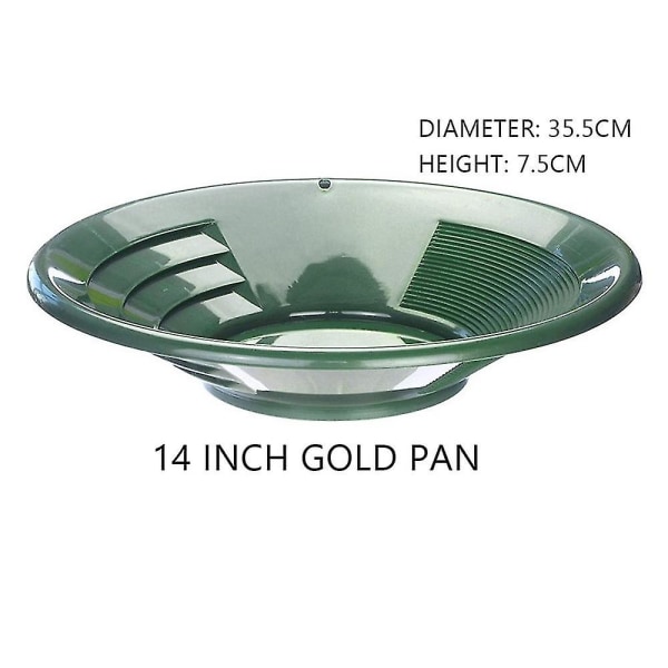 1 st Plast Guld Pan Basin Nugget Gruv Pan Muddring Prospektering Flod Verktyg Tvätta Guld Panering Equ
