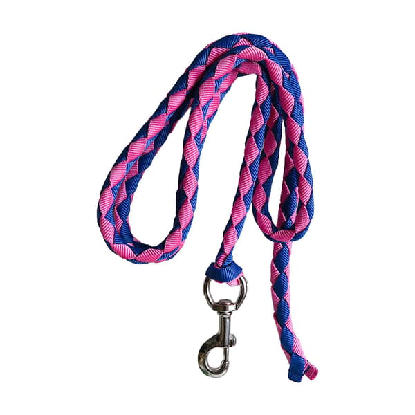 Hästgrimma med karbinhake, hållbar hästgrimma, flätad hästgrimma 3meters Blue Pink Optional