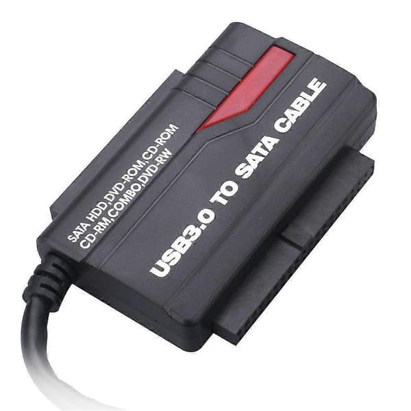 USB 3.0 - IDE SATA -sovitinkaapeli kiintolevyn tiedonsiirtoon