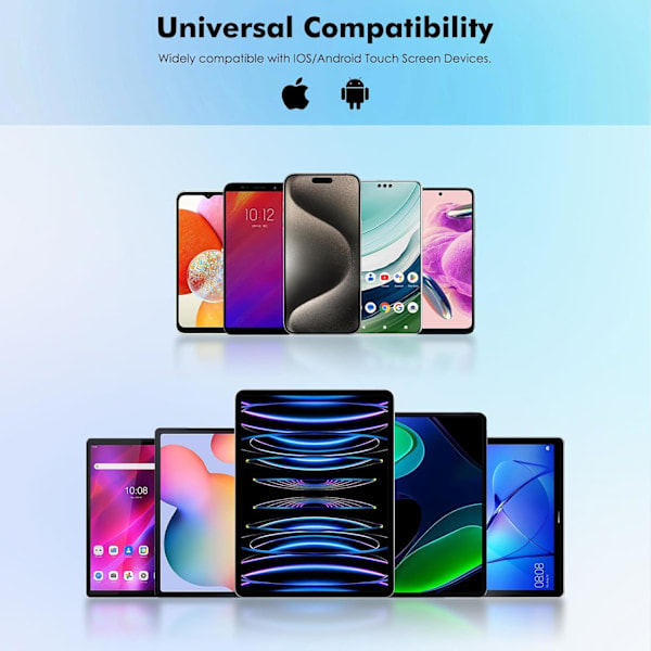 Pekeskjermpenn, Universal Stylus Penn Kompatibel med iPad/iPhone/Samsung/Lenovo/Xiaomi & Andre iOS/Android Smarttelefoner og Nettbrett