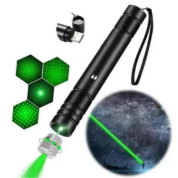 Langtrækkende grønt lys høj effekt stjernehimmel laserpointer kattelegetøj