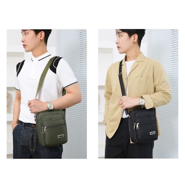 Män Casual Crossbody-väskor Nylon Axelväskor Messenger-handväskor green