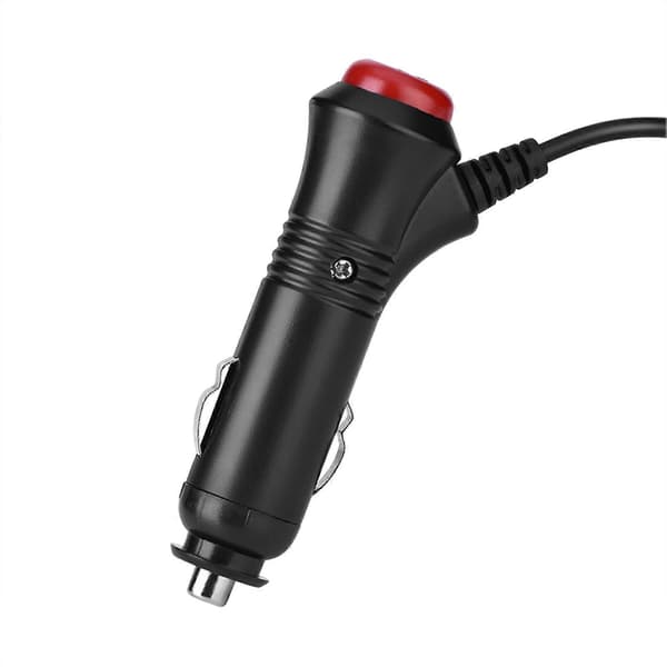 12V DC 12V 5.5 x 2.1mm Bil cigarettænderoplader med adapterkabel og afbryder