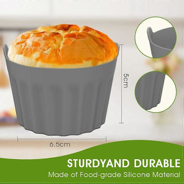 Silicone Muffin Mold Safe and Easy Baking Without Sticking Reusable Easy Release 3 Set