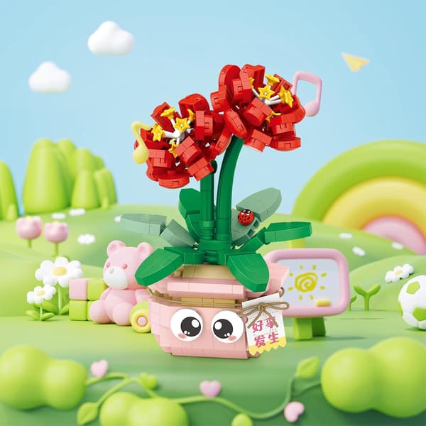 Miniatyrkrukväxt suckulent byggklossar (Amaryllis)