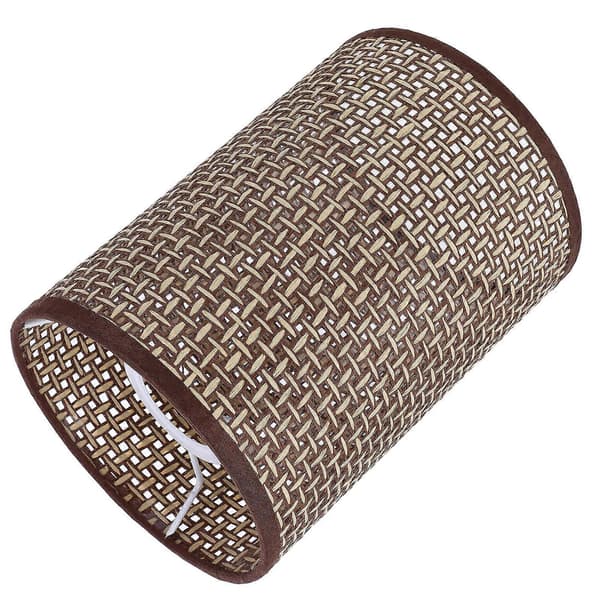 Rattan lampeskærm til bordlampe E14/E27 base udskiftning lampeskærm cover