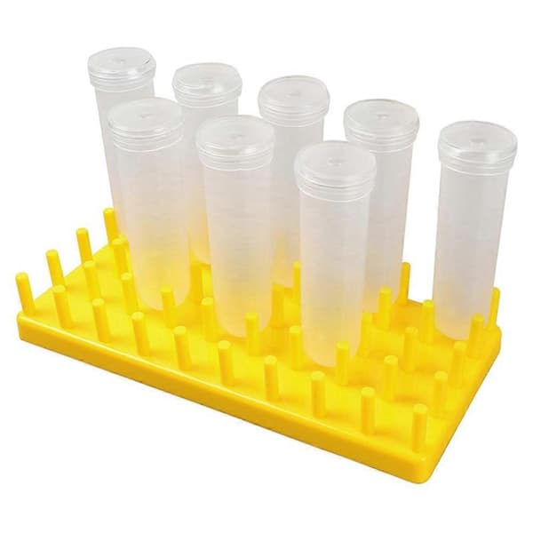8 stk 50 ml store blomsterrør med stativholder for silkeplanteblader, stilker og blomsterkutt