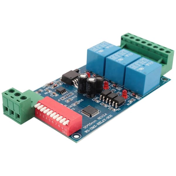 2X 3CH DMX 512 RELÆUDGANG, LED Dmx512 Controller Board, LED DMX512 Decoder, Relæafbrydercontroller