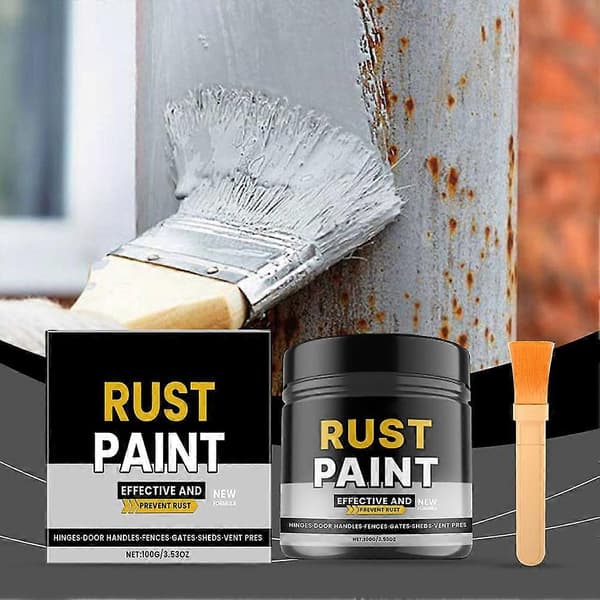 Grå rustbeskyttende maling Hus Rustomformer for bilrenovering Stål A0D1 Black 1pcs