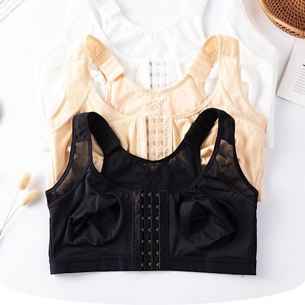 Sport BH Dam Linne Underkläder För Löp Yoga Träning Black Black XL