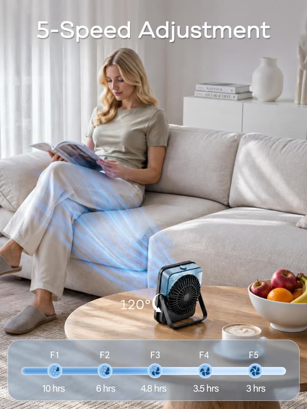 Luftstråleventilator (sort)