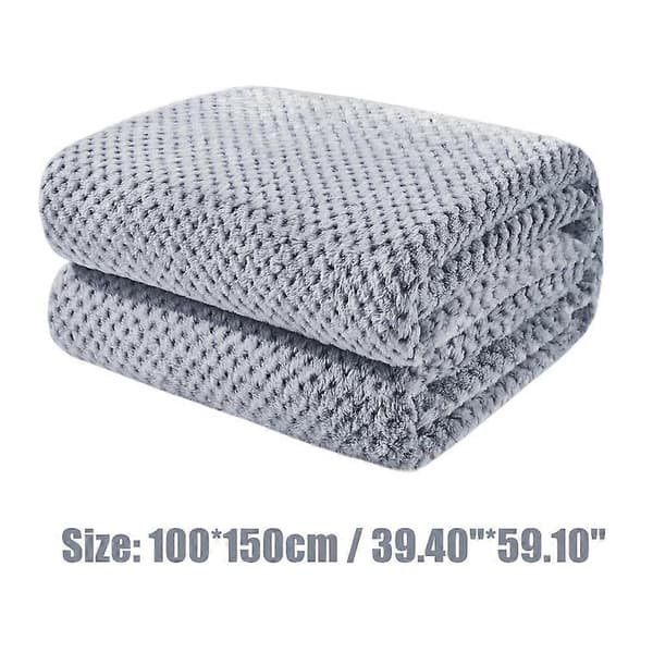 Pehmeä peitto 100*150cm korallifleece-viltti sohvalle deep grey
