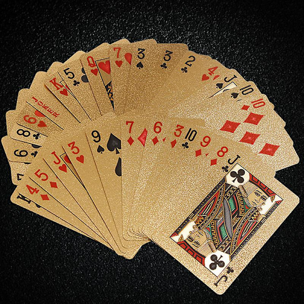 Silver Playing Cards Brädspel Barn Leksaker Pvc Barn Leksak Vattentät Guld Deck Kortspel Set Samla Popularitet Present Gold