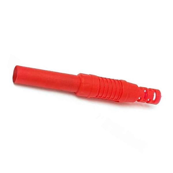 Messingisoleret indkapslet sikkerhedsbananhunstik loddestik forbindelse instrumenttest DIY elektrisk forbindelse A Red