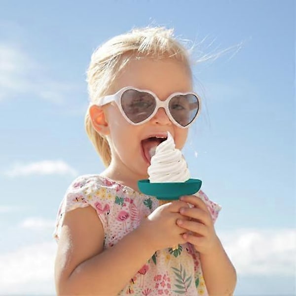 4 st Glasshållare för Barn Droppskydd Silikon Popsicle Hållare Luktfri Lätt att Rengöra Smältande Glasskydd för Hem Kök Utomhus