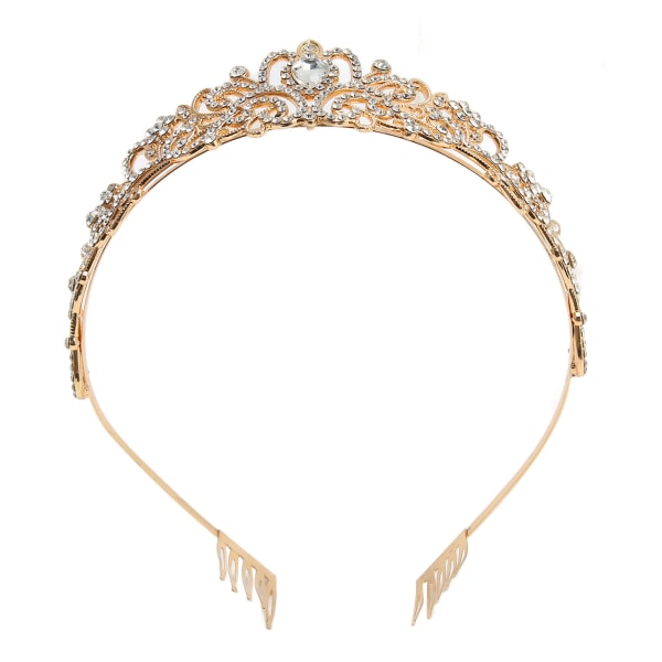 Guld brudkrona Fashionabla vakker elegant glittrande bröllopsprinsesskrona for fest