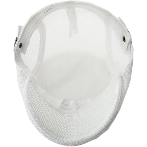 Flat Cap, Ivy Hat, Drosjesjåførhatt, Justerbar Herre Sommerhatt i Ventilerende Mesh, Hvit.