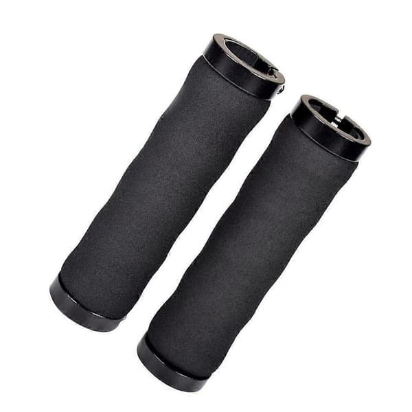 Et par BMX MTB Cykelstyrgreb Aluminiumlegering Lås Ergonomisk Design Håndgreb (Sort) Black