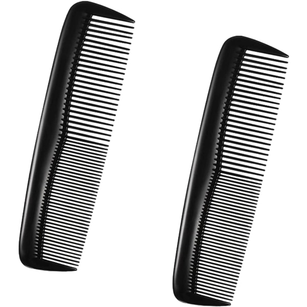 2pcs Black Hair Combs Plastic Pocket Combs Fine and Standard Tooth Hair Cutting Comb Fine Dressing Styling Combs,Styling Combs for Men