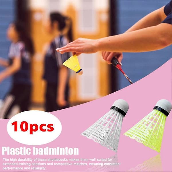 10 stk. plastik badminton letvægts badminton til træning |❃ E4L5 yellow 10pc