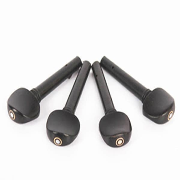 Violin Ebony Stemmer med Fisheyes Violin Tunere Violin Tilbehør 3/4 Black E