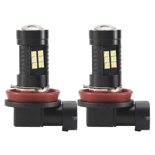 2x Canbus H8 3030 21Smd Led DRL kjørelys tåkelyspærer for Superb black shell