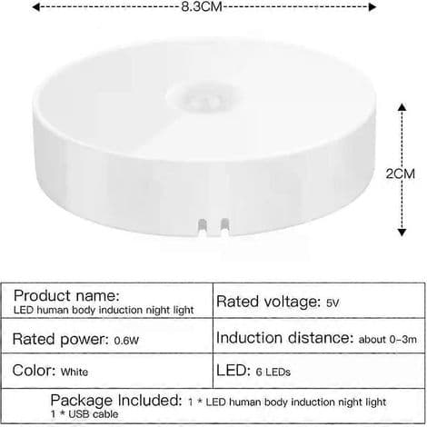 Sensorvägglampa, smart LED-sänglampa, nattlampa