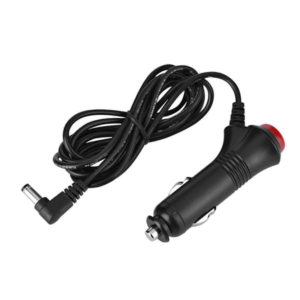 12V DC 12V 5.5 x 2.1mm Bil cigarettænderoplader med adapterkabel og afbryder
