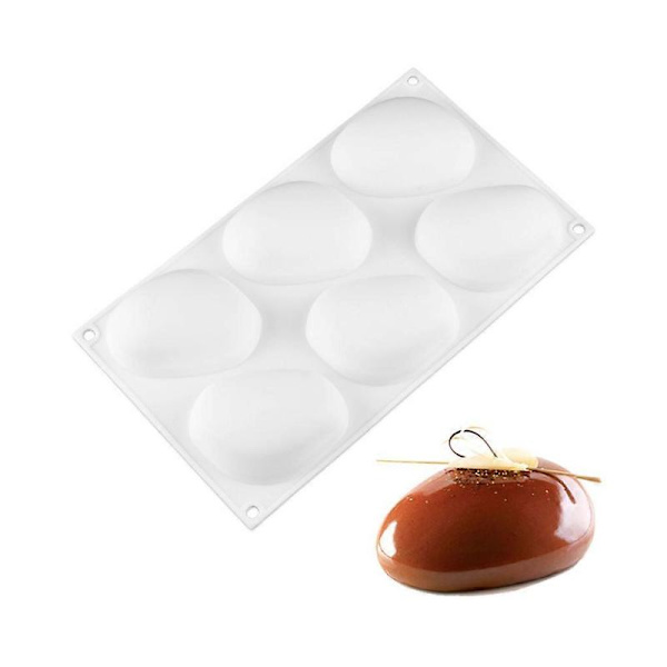 6 Cavity Cobblestone Silicone Mold Bread Baking Non-Stick Pan Wedding