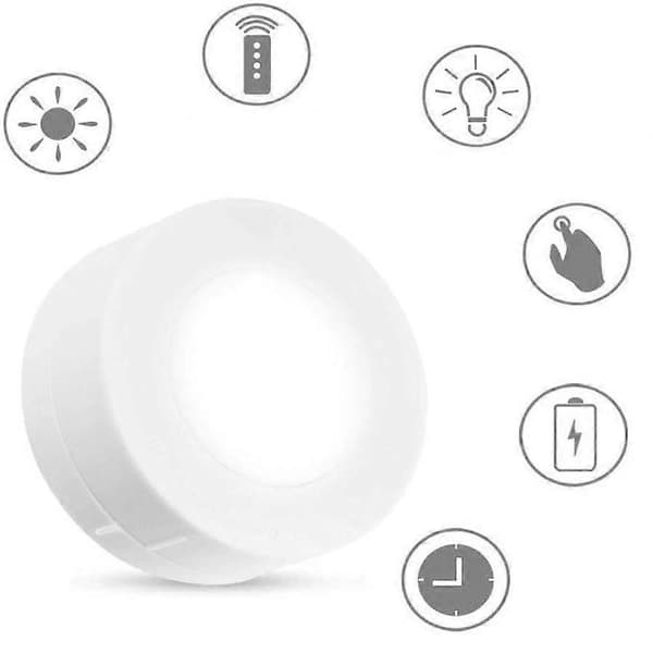 3 stk LED, Skaplampe, Fjernkontroll, Nattlampe