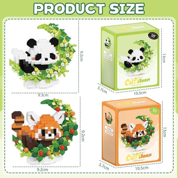 Panda byggeklodser, 2-delt sæt