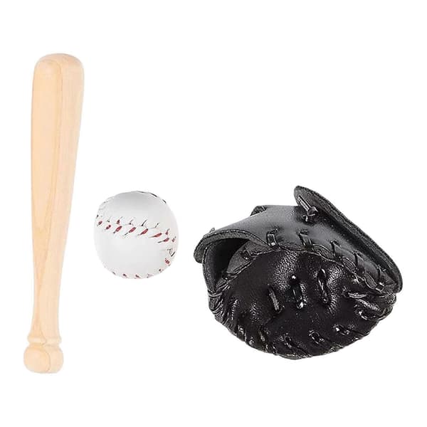 Baseballbat Nøglering Tilbehør Sports Baseball Tilbehør Mini Baseballbat Black