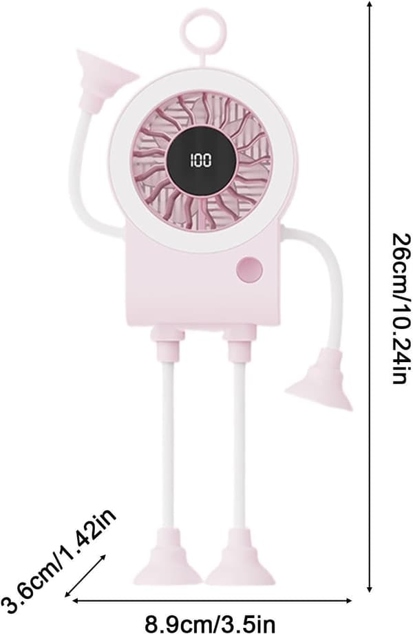Mini bærbar ventilator – en mini bærbar køleenhed med justerbar ventilatorhastighed