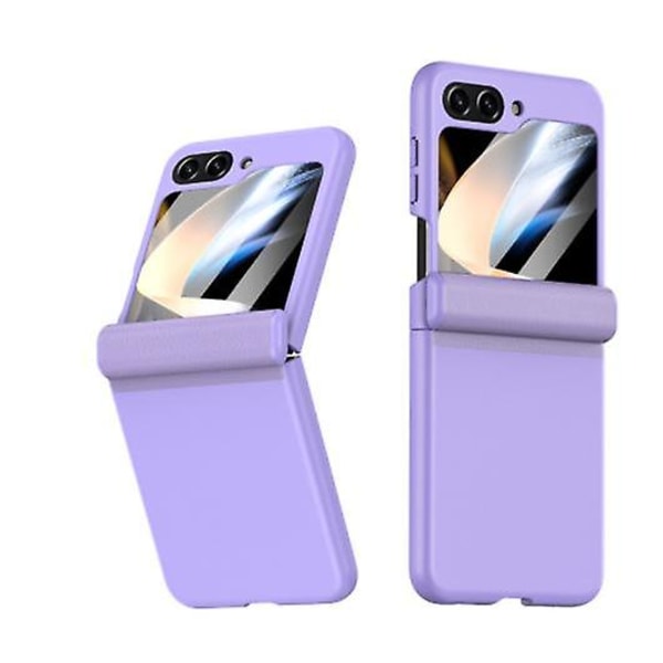 Z Flip 5 case, ihon tuntu Erittäin ohut puoliautomaattinen case Samsung Galaxy Z Flip 5:lle Purple