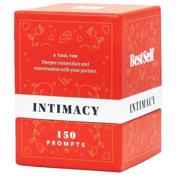 Bestself Intimacy Deck med 150 samtaleemner for voksne par som bygger relasjoner - ideelle gaver