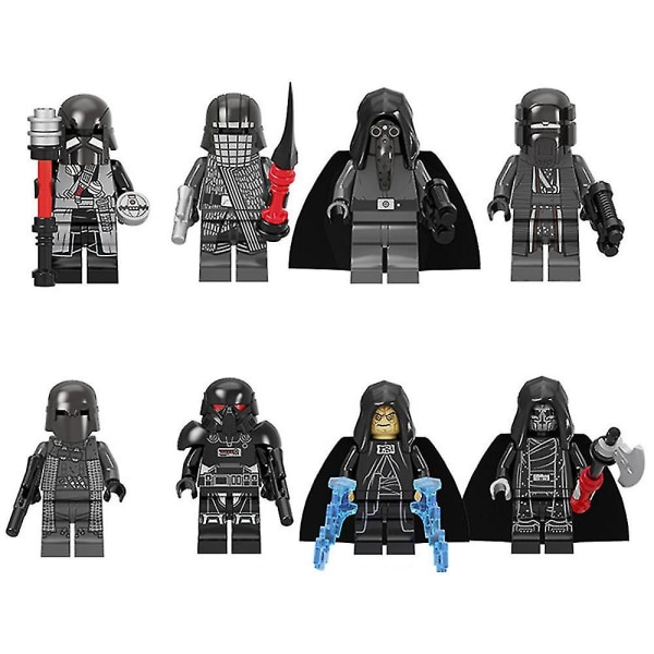 8 st Star Wars Minifigurer Byggklossar, Mini Actionfigurer Leksaker Presenter Heminredning