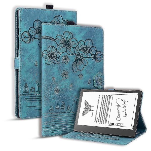 Sakura Cat Case för Amazon Kindle Scribe 10.2 2022 Green